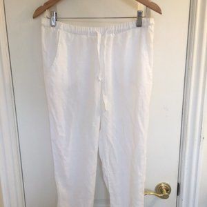 Anthropologie Cloth & Stone White Linen pants